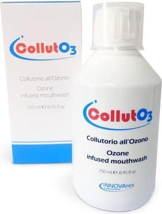 Immagine prodotto Innovares CollutO3 Collutorio per l'igiene orale all'ozono con olio di semi di sesamo ozonizzato 250ml (250 ml, Collutorio)