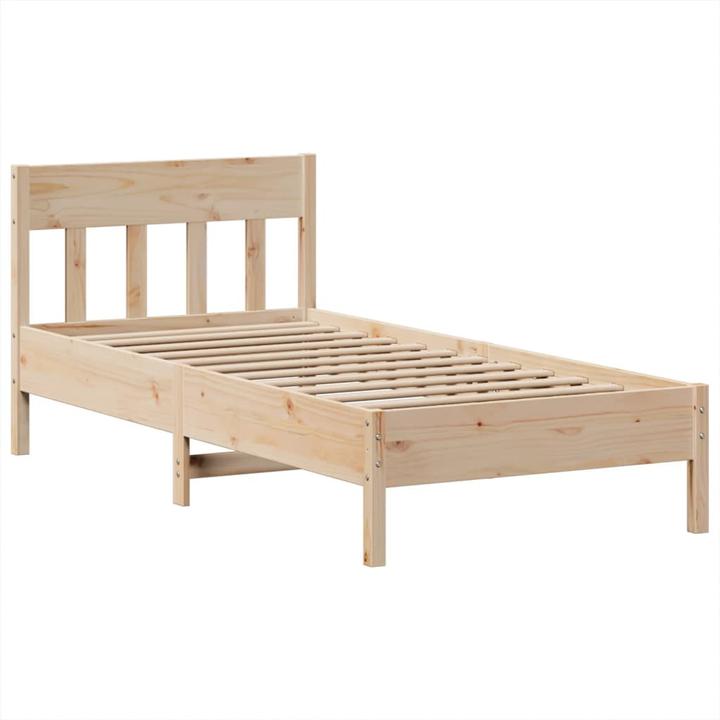 Produktbild VidaXL Massivholzbett Holzbett Bett Einzelbett ohne Matratze 90x200cm Kiefer (90 x 200 cm)