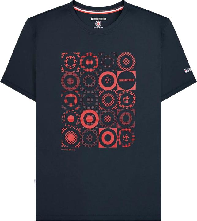 Actual product image Lambretta Mens SS25 Target Pattern T-Shirt (4XL)