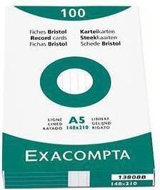 Produktbild Exacompta Karteikarten (55 x 74 mm, 205 g/m², 100 x)