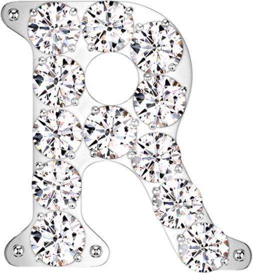 Immagine prodotto Star Piercing Threadless silber mit Kristallen silber Buchstabe R (Titanio)