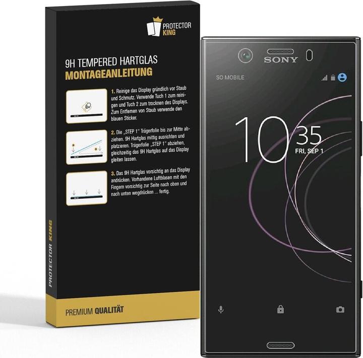 Produktbild Protectorking 1x echtes Tempered 9H Panzerhartglas 3D KLAR (1 Stück, Sony Xperia XZ1 Compact)