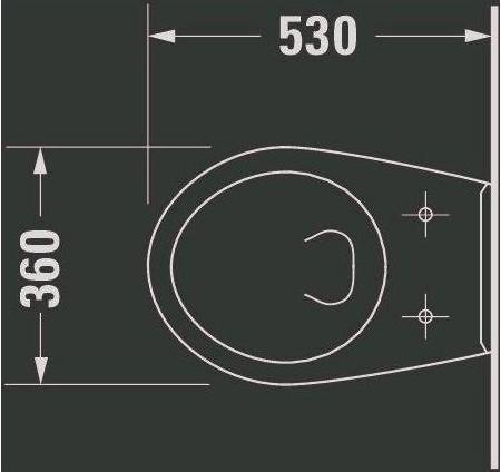 Immagine prodotto Duravit WC sospeso DURAPLUS HORNBERG profondo, 360x530mm bianco