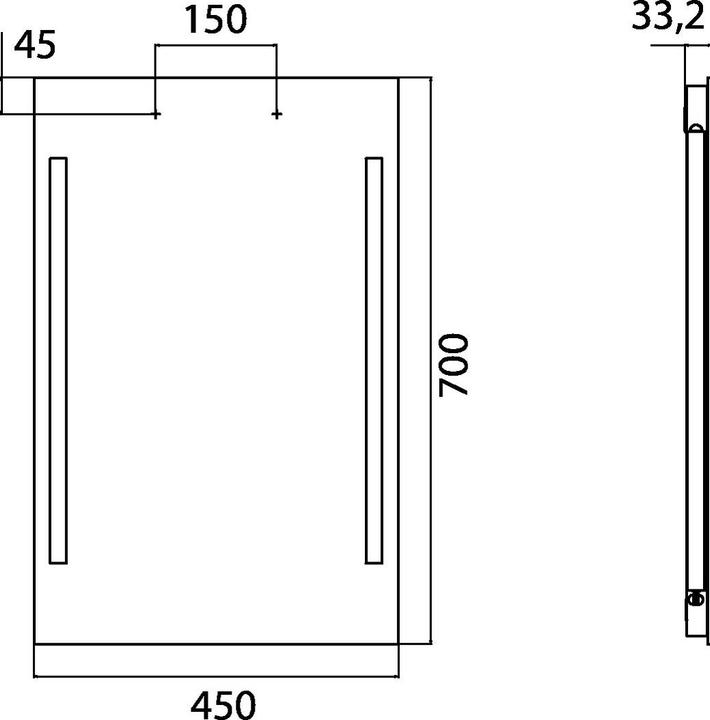 Actual product image Emco light mirror premium, LED light mirror premium 450 x 700 mm