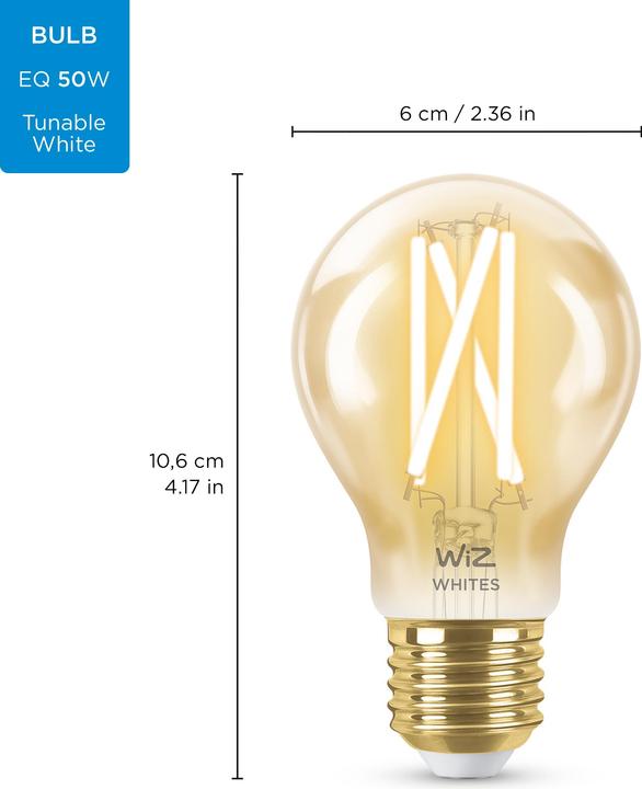 Produktbild WiZ Vintage Filament (E27, 6.70 W, 640 lm, 1 x, E)