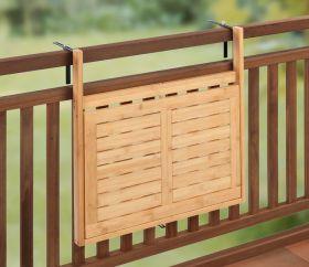 Produktbild Wenko Bambus Balkon-Klapptisch Mod. Waikiki zum Einhängen an Balkongeländer (64 cm)