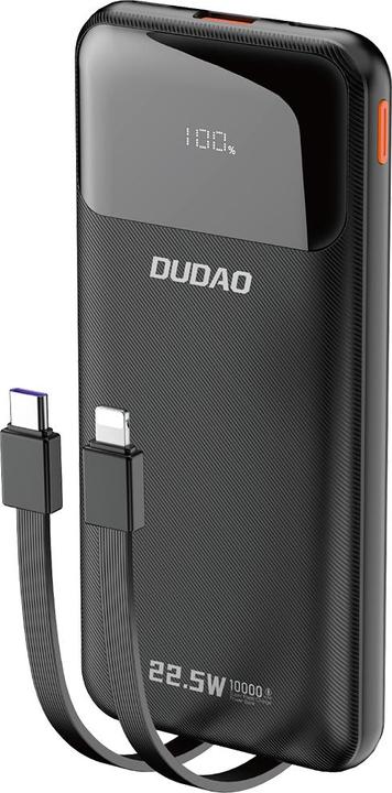 Actual product image Dudao K15Pro 20000mAh 22.5Watt 2x cable Black (20000 mAh, 22.50 W, 22.50 Wh)