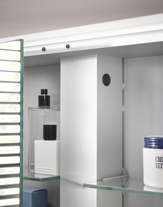 Produktbild Emco pure 2 Classic LED Lichtspiegelschrank mit Aufsatzleuchte, 2 Türen, 1000x711x153mm, 979705504