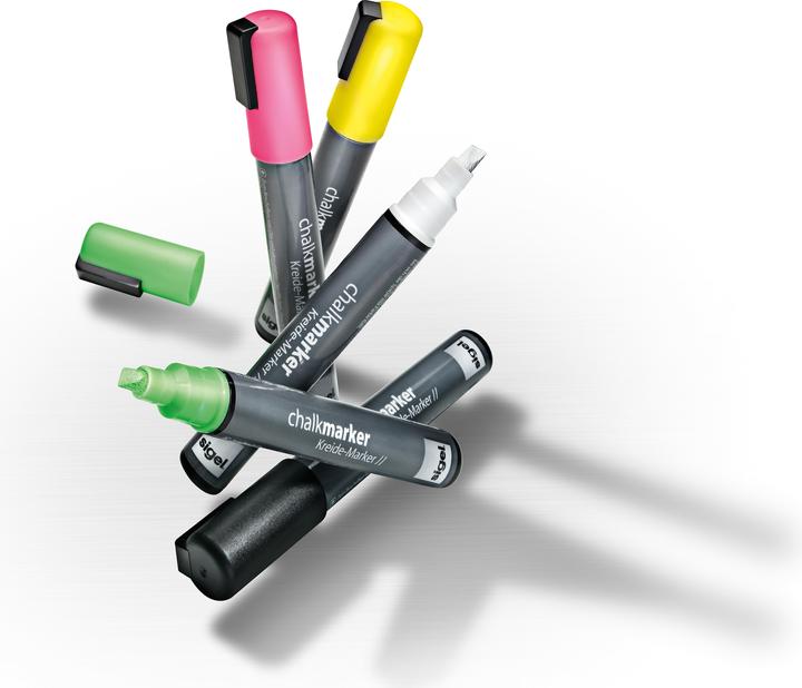 Produktbild Sigel Kreidemarker Gelb/Grün/Pink (Gelb, Grün, Pink, 5 mm, 3 x)