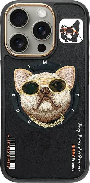 Image du produit Uniq Nimmy Glasses Cool Dog MagSafe case for iPhone 16 Pro Max black (Apple iPhone 16 Pro Max)