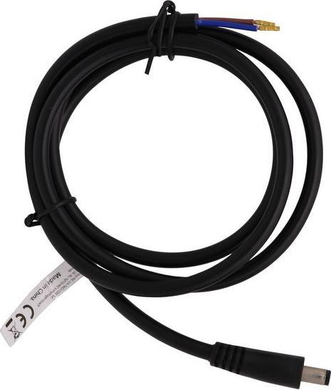 RND Electronics Câble de connexion DC, 2.5x5.5x9.5mm mâle - Extrémités ouvertes, droit, 2m, noir (0.15 m)