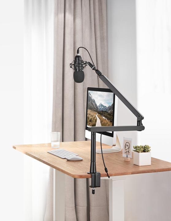 Actual product image Deltaco Gaming Low-profile table mount for streaming microphones