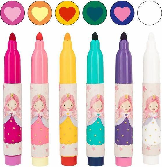 Produktbild Depesche Princess Mimi - Magic Marker - (412120) (Lila, Grün, Rosa, Zartgelb, Rot, Gelb, Blau, Apricot, Pink, 6 x)