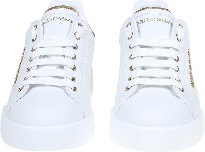Immagine prodotto Dolce & Gabbana portofino sneakers in white leather with logo pearl (38)
