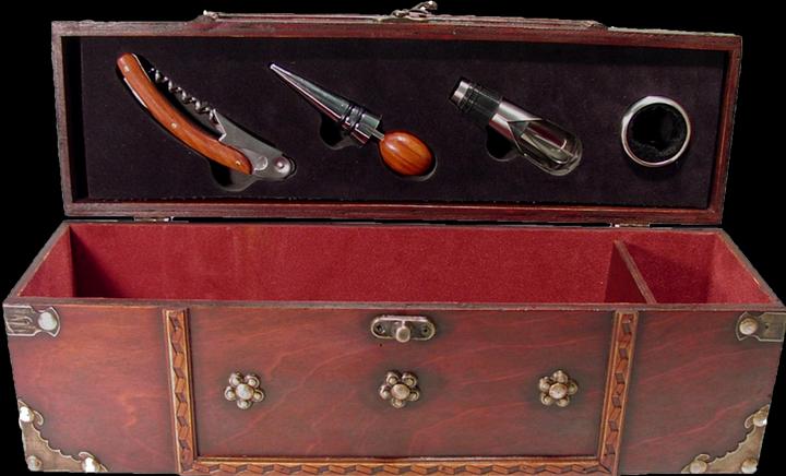 Produktbild Mayer - the gift factory 1er-Holzkiste mit 4 Wein-Instrumenten - leer