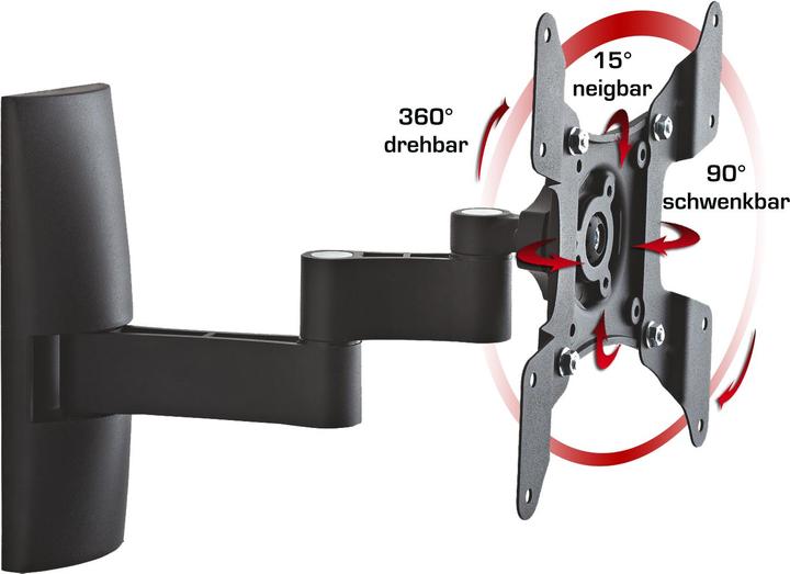 Produktbild VCM Morgenthaler TS 3 TV-Wandhalterung 38,1 cm (15" 94,0 cm (37" Neigbar+Sch (Wand, 37", 15 kg)
