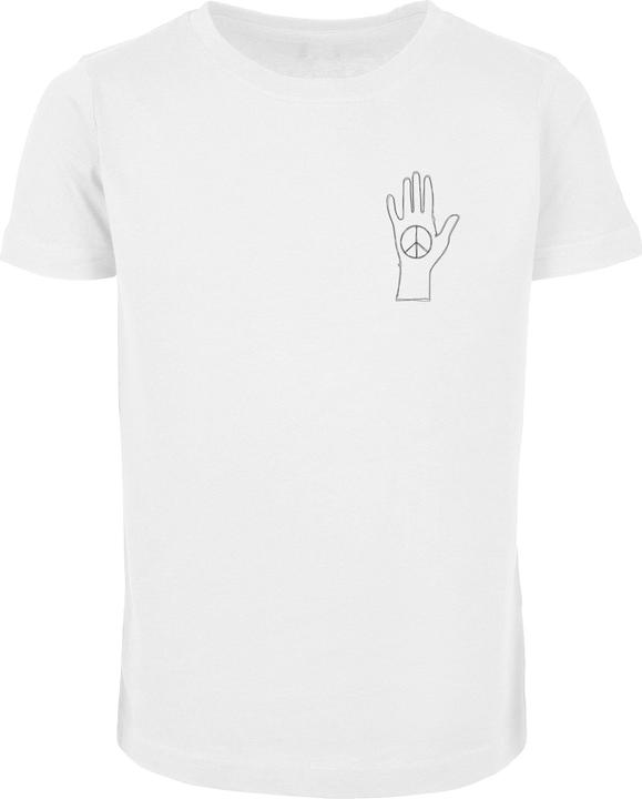 Immagine prodotto Merchcode Ragazze Peace - Maglietta a manica corta bianca con scritte a mano - 174527 (146, 152)