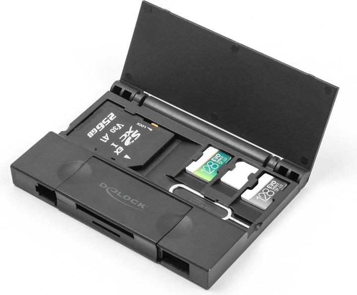 Delock Card Reader USB 5 Gbps USB Type-C / Typ-A für SD und (USB-C 3.2 Gen 1)