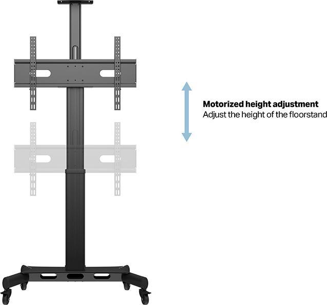 Produktbild Multibrackets Standfuss elektr. 32-75", max 60 kg, schwarz (75", 60 kg)