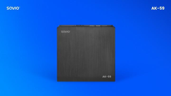 Produktbild Savio AK-59 Externer schlanker CD/DVD-Recorder R/RW - USB-C/USB-A, juodas (CD Brenner, DVD Brenner)