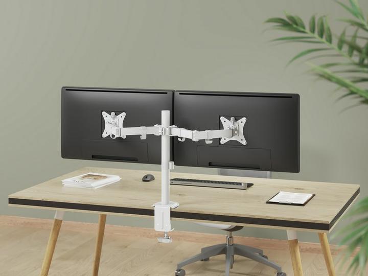 Produktbild equip Tischhalterung 17"-32"/ 2TFT je 9kg 360° Gasfeder ws (Tisch, 32.01")