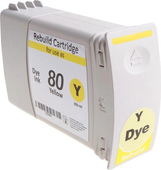 Actual product image Hermex Alternative ink cartridge to HP 80 (Y)