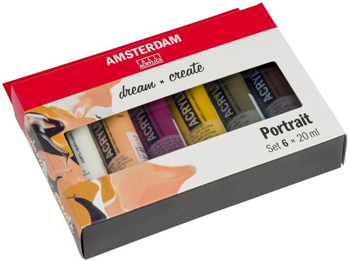 Produktbild Amsterdam Acrylfarbe Portrait 6 Tuben à 20 ml (Mehrfarbig, 20 ml)