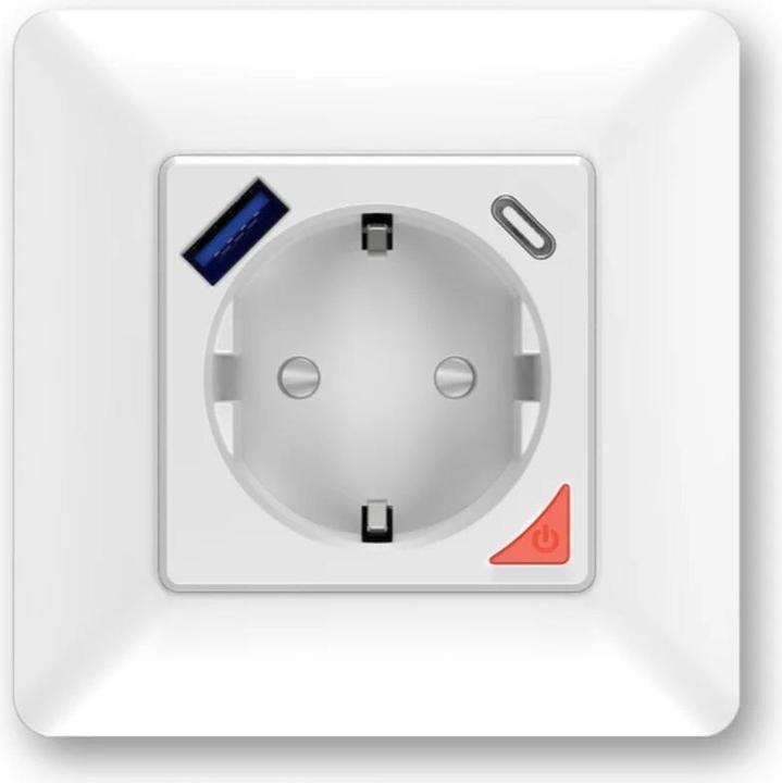 Produktbild Extralink Smart Life Steckdosen-Set Pro | Smart Steckdose + Rahmen Set | Farbe weiss 230V 1x USB A