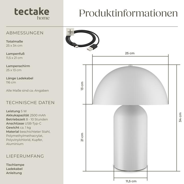 Immagine prodotto tectake piccola lampada da tavolo retrò Kade, dimmerabile, 40W