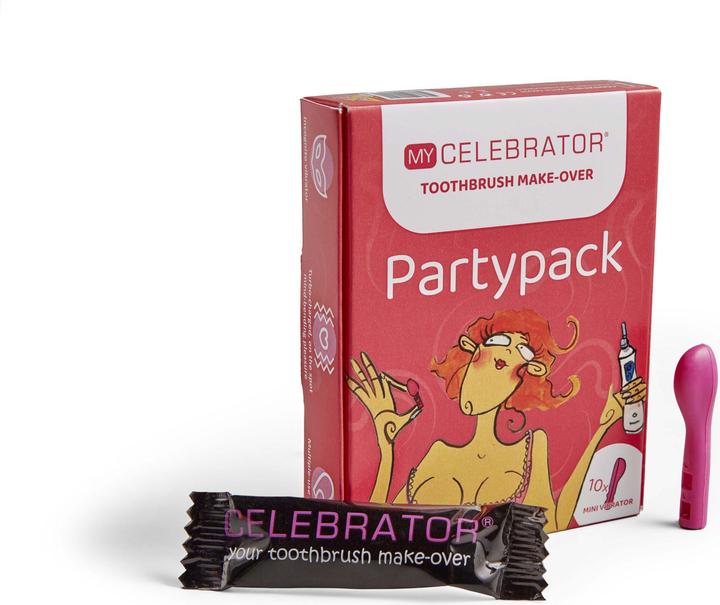 Immagine prodotto Celebrator My ZahnbürstenMakeover Zehnteiliges PartyPack Rosa