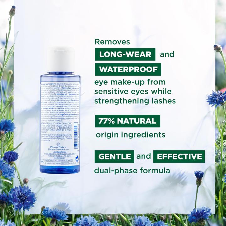 Actual product image Klorane Waterproof make-up remover with organic cornflower (Make-up remover, 100 ml)