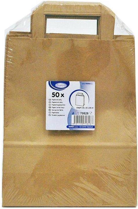 Produktbild Wimex.eu 50 Papiertragetaschen 22+10 x 28 cm braun (47420) (50 Stück)