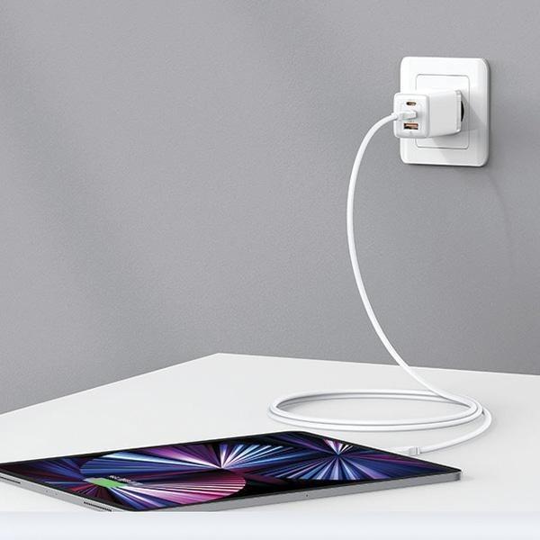 Produktbild Usams US-CC180 65W ACC 3 Ports GaN Fast Charger (EU) -- Sandru series (65 W)