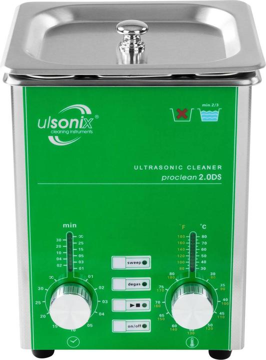 Produktbild Ulsonix Ultraschallgerät Degas Sweep Ultraschallreiniger Ultraschallbad Reiniger 2L 80W (37 kHz, 2000 ml)