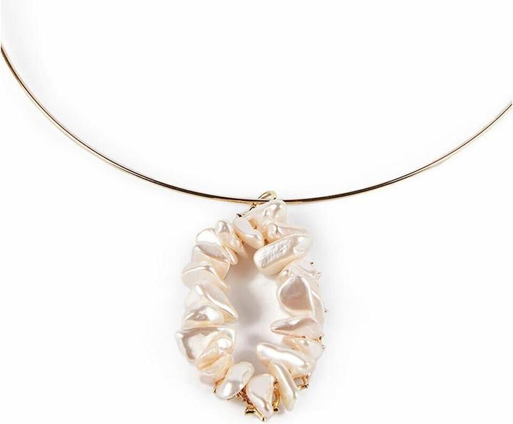 Produktbild Shabama Women's Necklace Mississippi Luxe Brass Flash Plated Gold Beads 13cm (Messing)