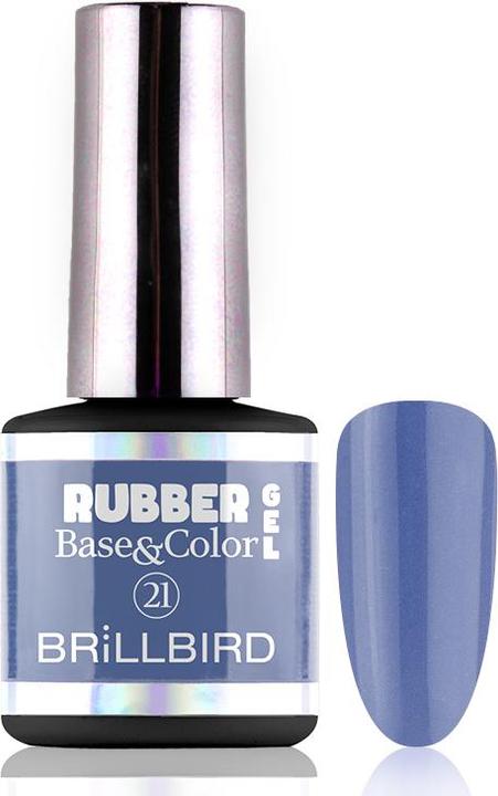 BrillBird Rubber Gel Base&Coral #21 8ml (Coral #21, UV-Gel Lack)