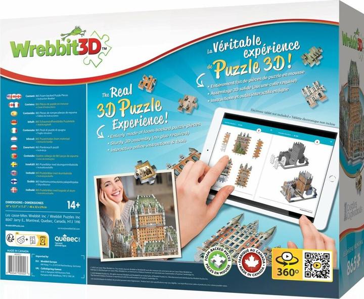 Image du produit Wrebbit 3D Château Frontenac / Hôtel-château de Québec (865 pièces)