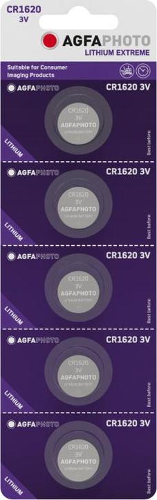 Image du produit AGFAPHOTO Pile bouton CR 1620 Lithium 3 V 5 pcs. (5 pcs, CR1620)
