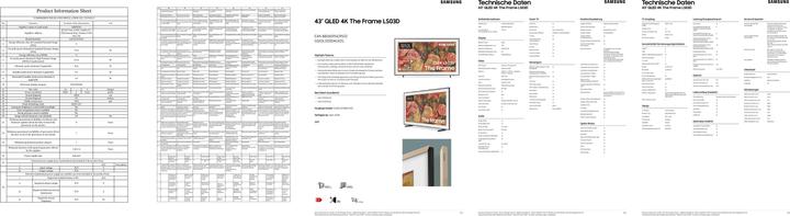 Produktbild Samsung The Frame GQ43LS03DAU (43", LS03D, QLED, 4K, 2024)