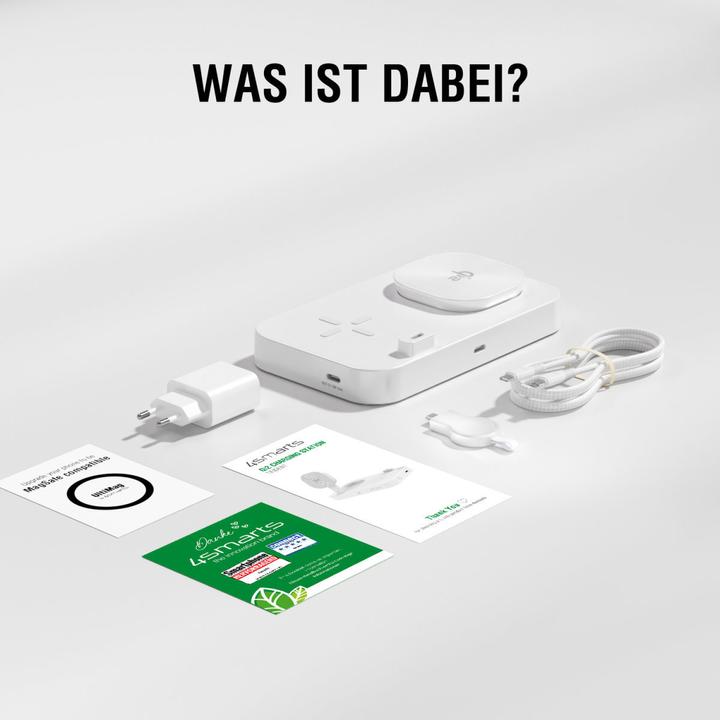 Actual product image 4smarts Qi2 Ladestation Trident mit Charger für Samsung Watch, weiss (25 W)