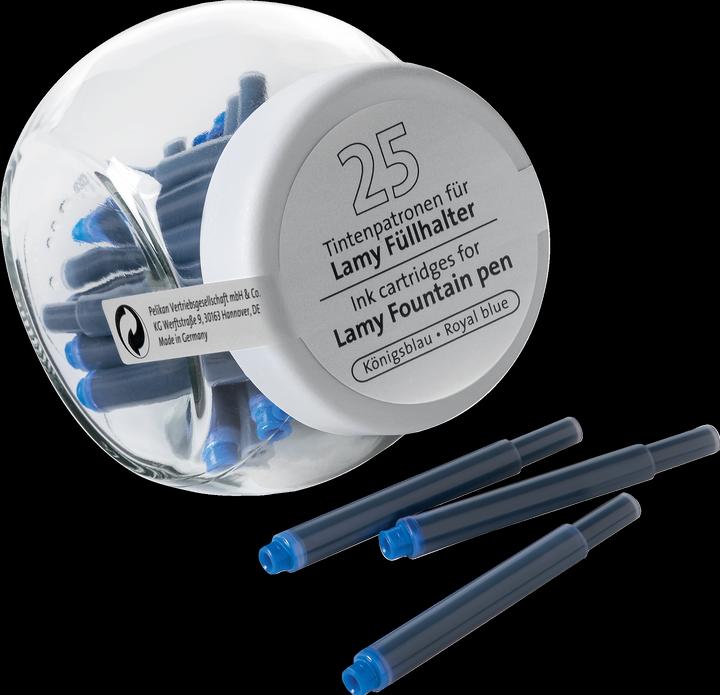 Image du produit Pelikan Cartouches d'encre Lamy verre de 25 bleu royal Lamy (cartouches d'encre, Bleu roi)