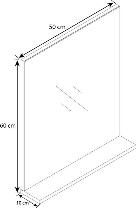 Immagine prodotto VCM Specchio da bagno Specchio da parete Landos (50 x 10 cm)