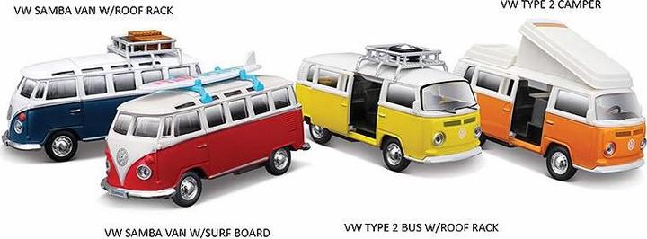 Actual product image Maisto 1:36 car model VW Van Samba, assorted, 21237