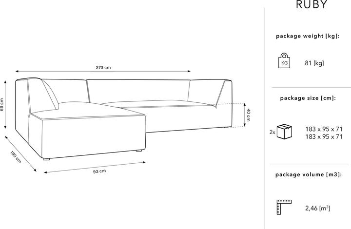 Produktbild Micadoni Ruby (Ecksofa)