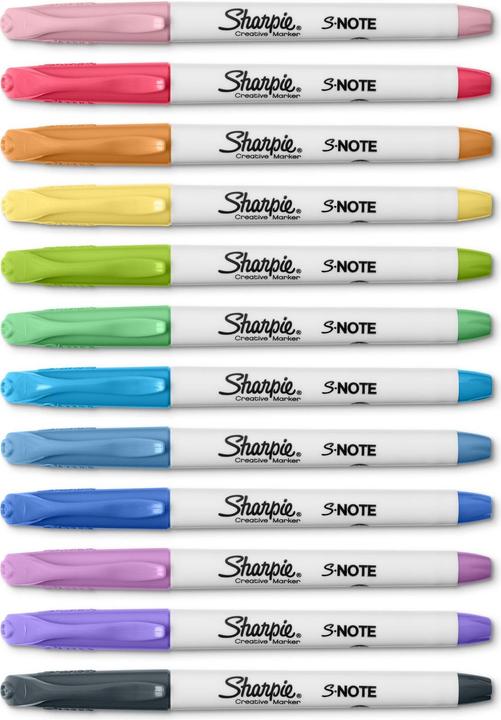 Produktbild Sharpie Permanent-Marker S-Note Creative 1-5 mm, 12 Stück (Mehrfarbig, 5 mm, 12 x)