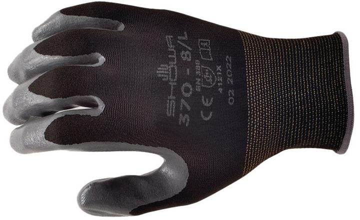 Actual product image Showa Gloves 370-Nbr Black Nitrile Ce-2 Size (L)