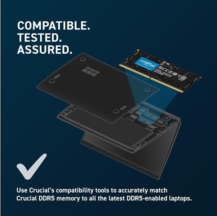 Produktbild Crucial DDR5-5600 (1 x 32GB, 5600 MHz, DDR5-RAM, SO-DIMM)