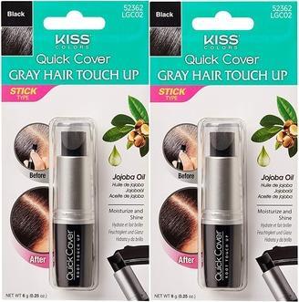 KISS My Face- Quick Cover Gray Hair Touch Up Stick - RtÄ›nka na krytÃ­ Å¡edin a odrostÅ¯ 6 gack (L)
