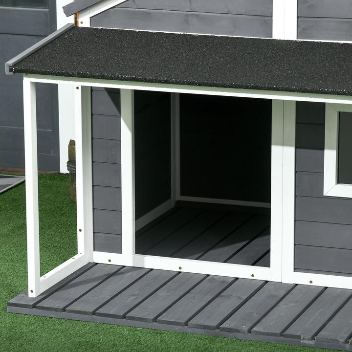 Produktbild PawHut Hundehütte mit erhöhtem Boden (Hundehütte)
