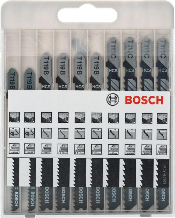 Produktbild Bosch Professional Zubehör 10-tlg. Stichsägeblatt-Set Basic for Wood